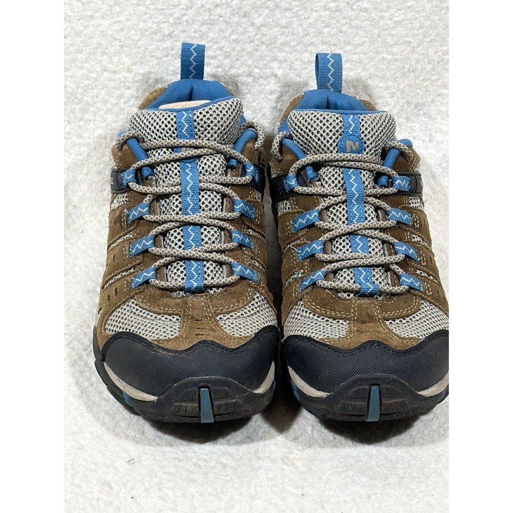 Merrell Kangaroo Celestial Hiking Shoes Womens 9 Brown Blue Suede Rugged Trail